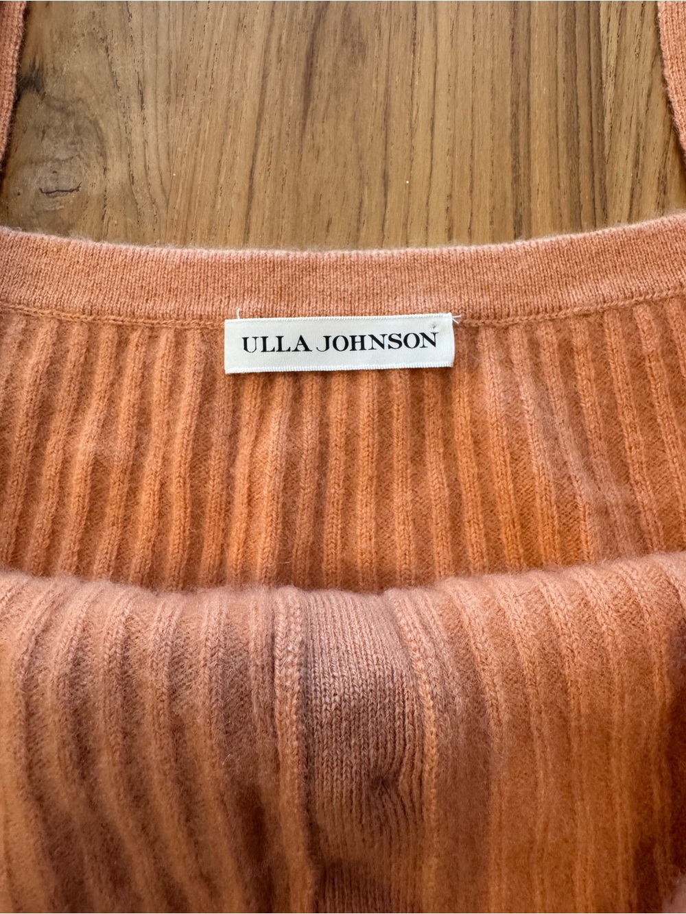 ULLA JOHNSON Wool & Cashmere Ribbed Cropped Tank Top Women’s XL Button Front - Picture 6 of 11